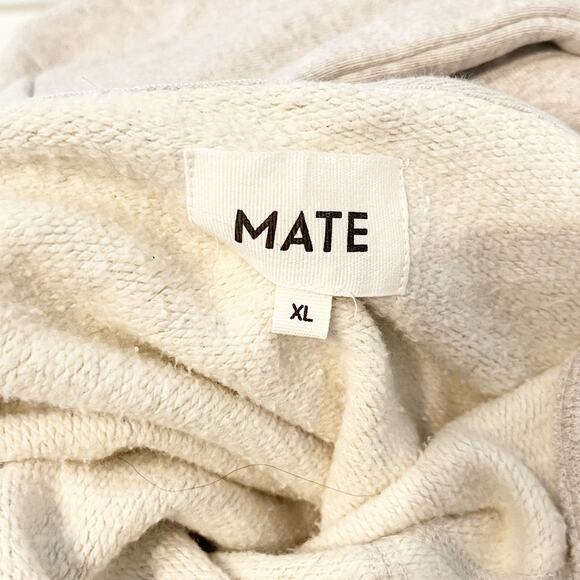 MATE the Label Organic Fleece Relaxed Hoodie Heathered Gray XL - Picture 2 of 6